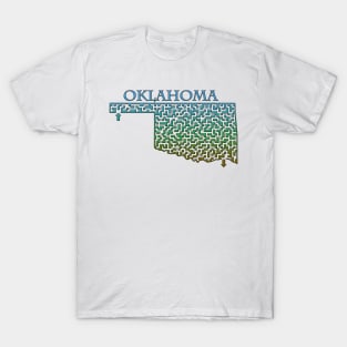 State of Oklahoma Colorful Maze T-Shirt